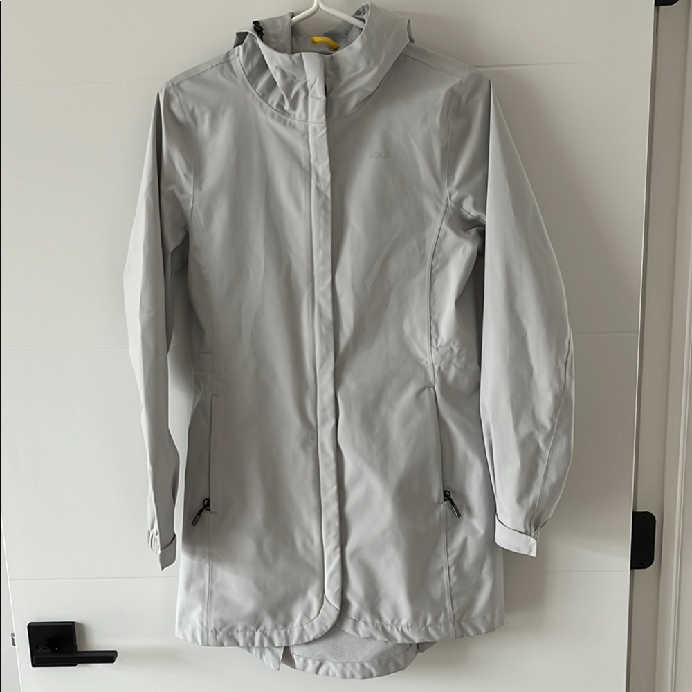 Lole Light Gray Hooded Raincoat